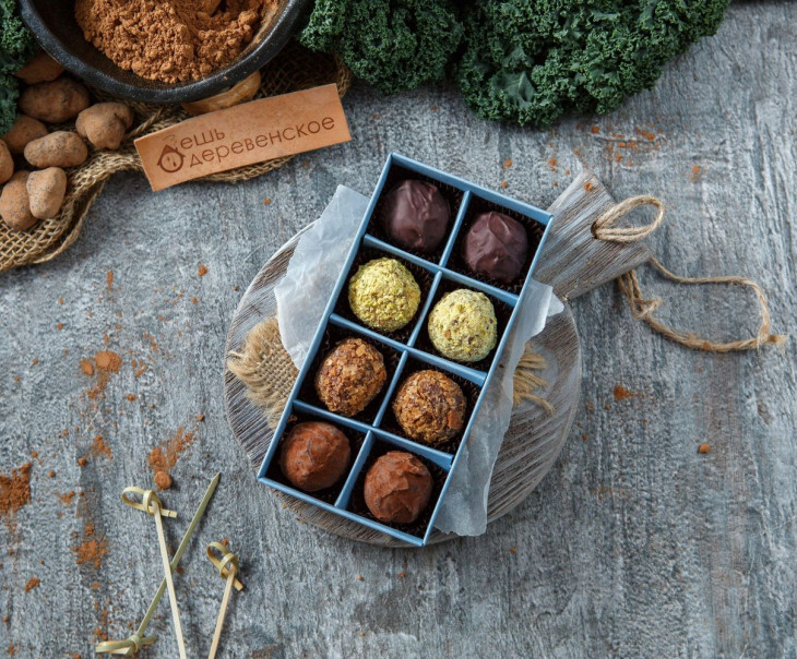 5552 Конфеты шоколадные трюфель "Сырное ассорти" Вкусляндия 