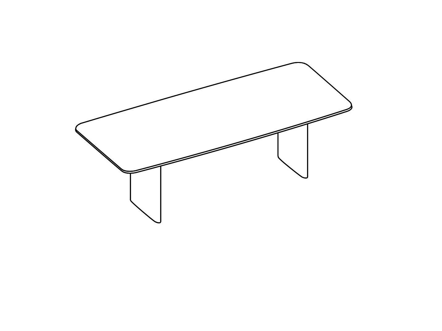 Прямоугольный рабочий стол из массива дерева Spiegels x. air ARCH-00127043 - Вид №5