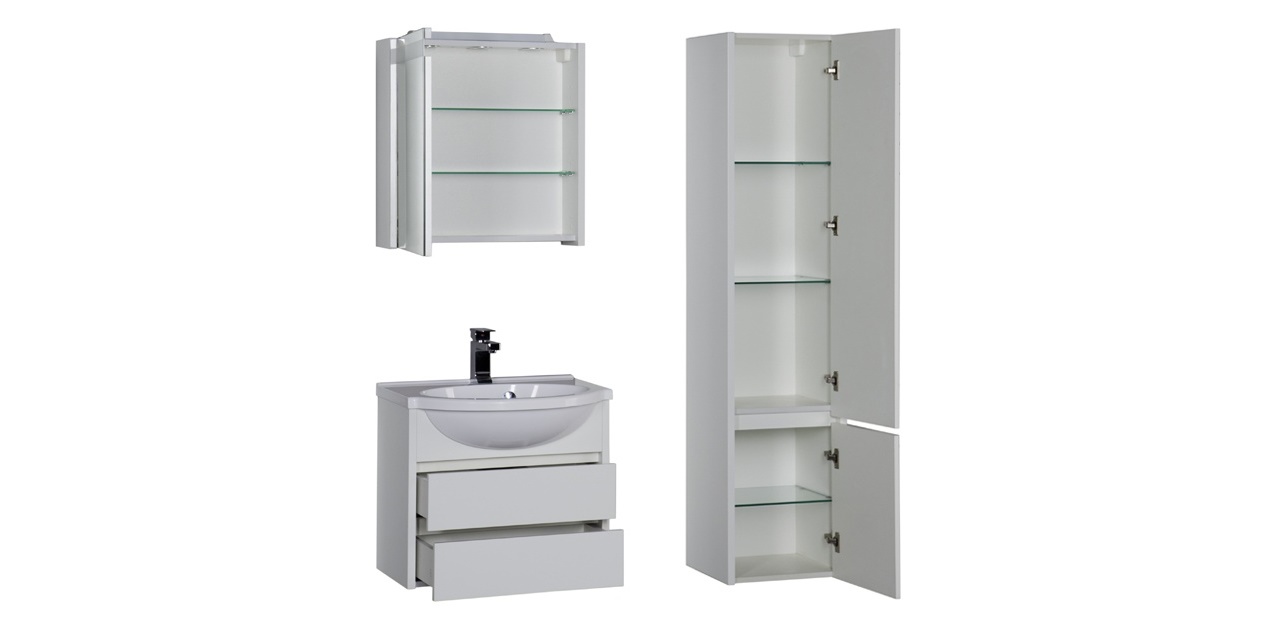 Комплект мебели Aquanet Лайн 60 белый 00164954 - Вид №2