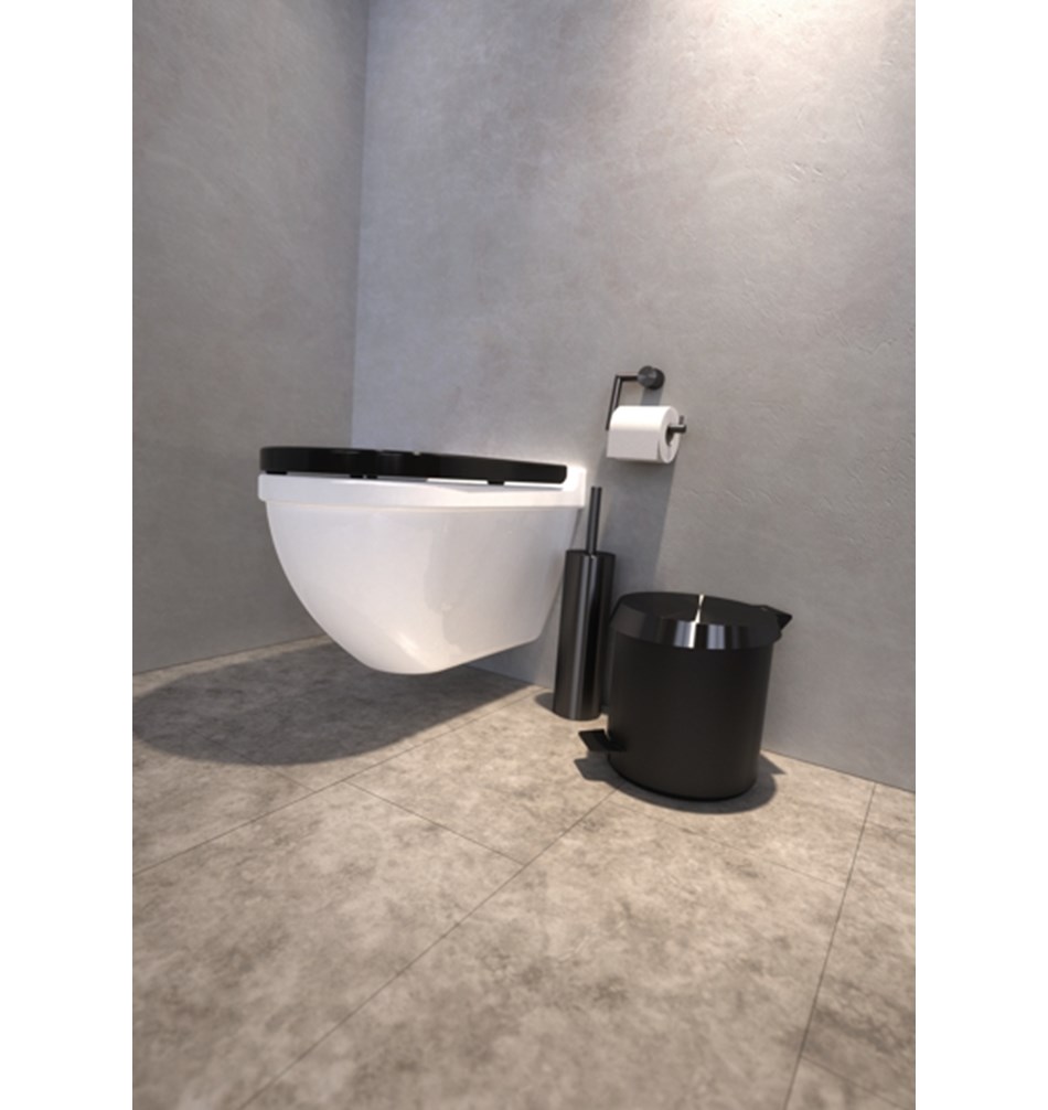 FROST Держатель туалетной бумаги 1 » матовый черный Нержавеющая сталь Матовый черный N1909-BCB  - Вид №2