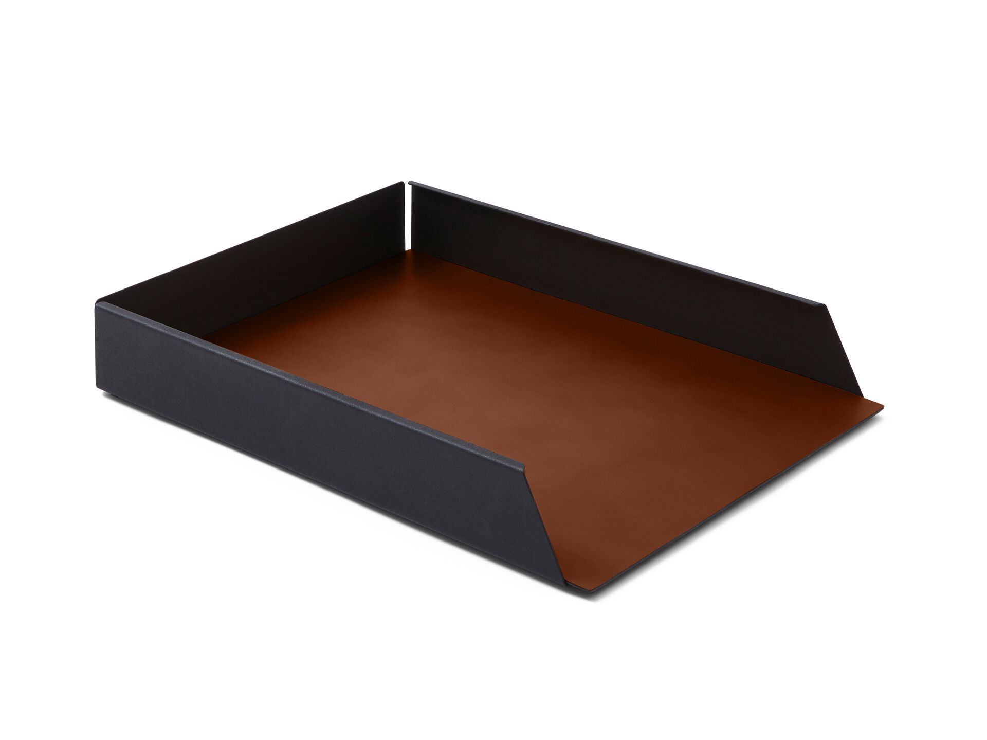 Лоток для документов из нержавеющей стали и кожи EGLOOH Муар ARCH-00027153