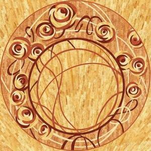 Художественный паркет Da Vinci Розетка 26-228 Дуб Селект (Гладкая) х1000диаметр мм.