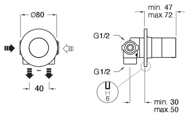 2-полосный переключатель CRISTINA Rubinetterie бочка ARCH-00054481 - Вид №1