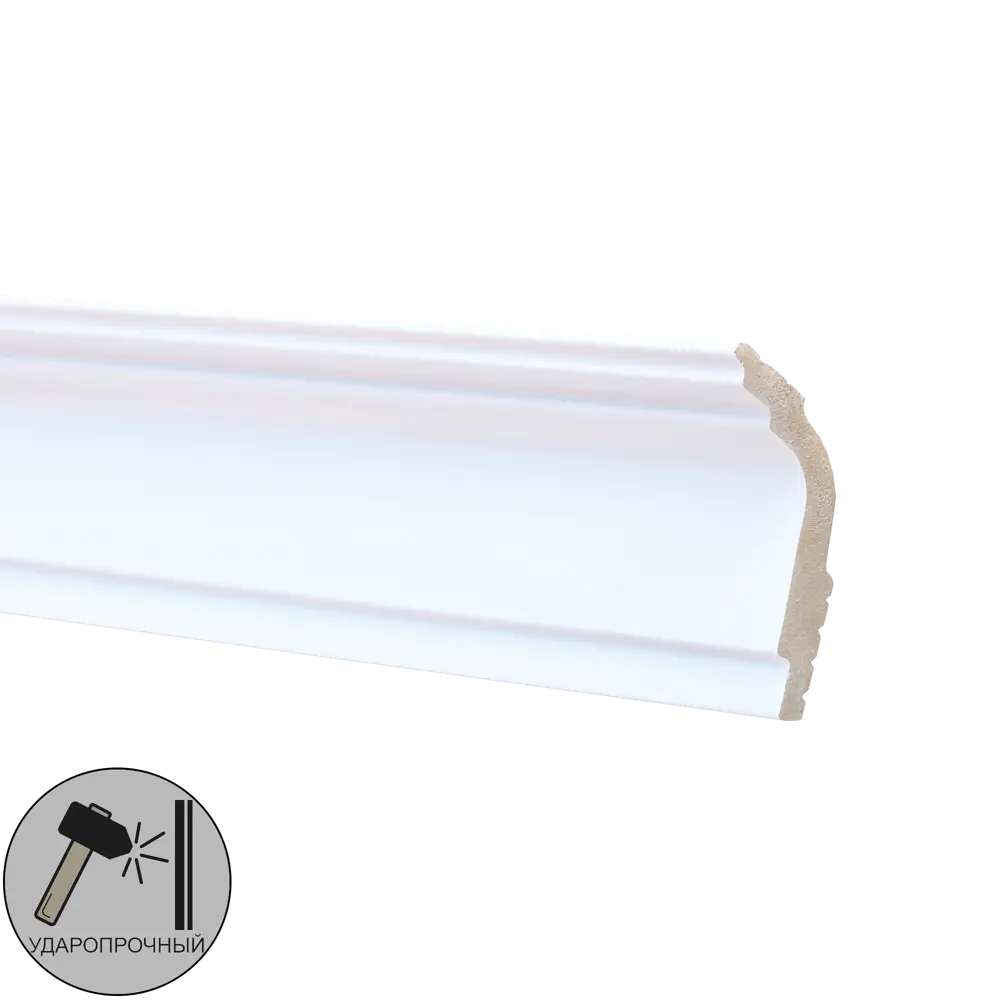 Плинтус потолочный полистирол ударопрочный Format 06011D белый 26x47x2000 мм STLM-2110330 - Вид №1