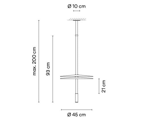 Алюминиевый и поликарбонатный светодиодный подвесной светильник Vibia ARCH-00138474 - Вид №9