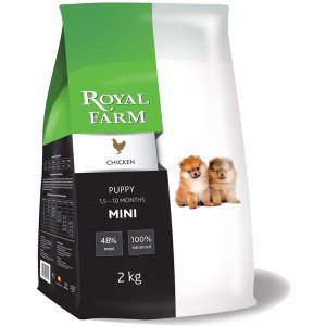 ПР0041307 Корм для щенков для мелких пород, курица сух. 2кг ROYAL FARM