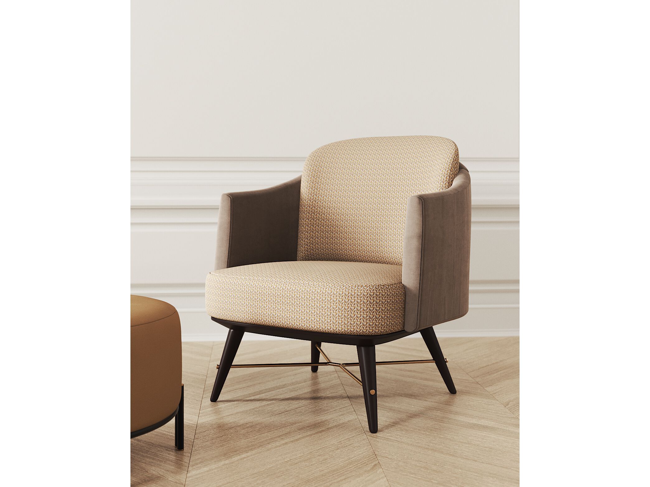 Тканевое кресло с подлокотниками PRADDY Natur ARCH-00041632 - Вид №3