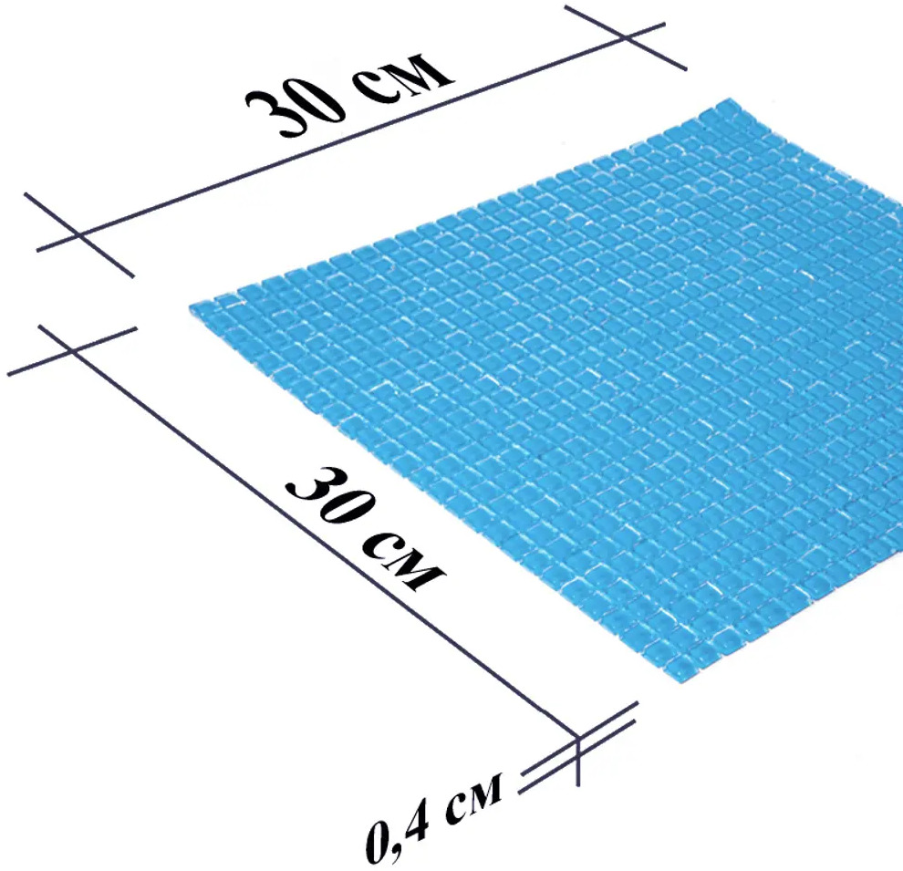 90233146 Мозаика Vidromar VPC-143-Blue 30x30, цвет синий STLM-0142064