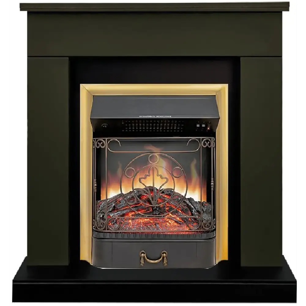 Каминокомплект Royal Flame Bergen STD SFT разборный Majestic FX Brass 1.5 кВт цвет темная олива STLM-2042836
