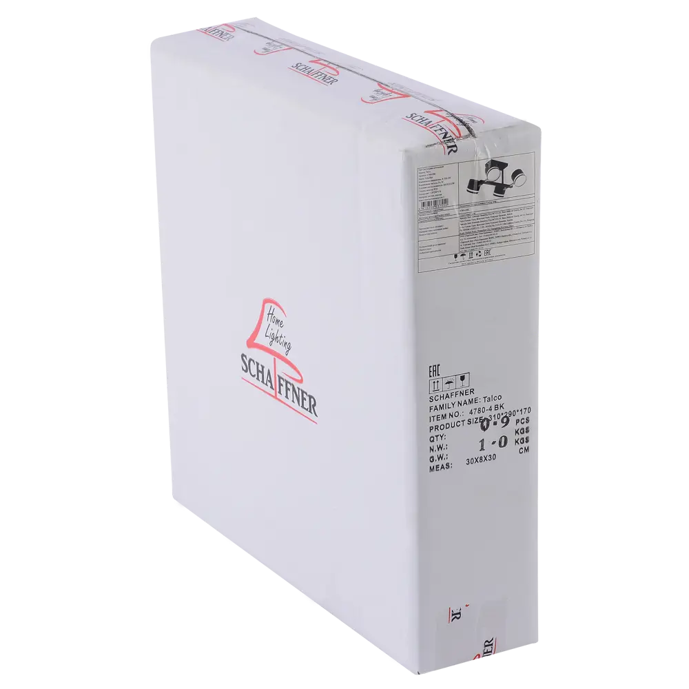 Люстра на штанге Talco 4 лампы 10 м² цвет черный SCHAFFNER STLM-2015693 - Вид №7