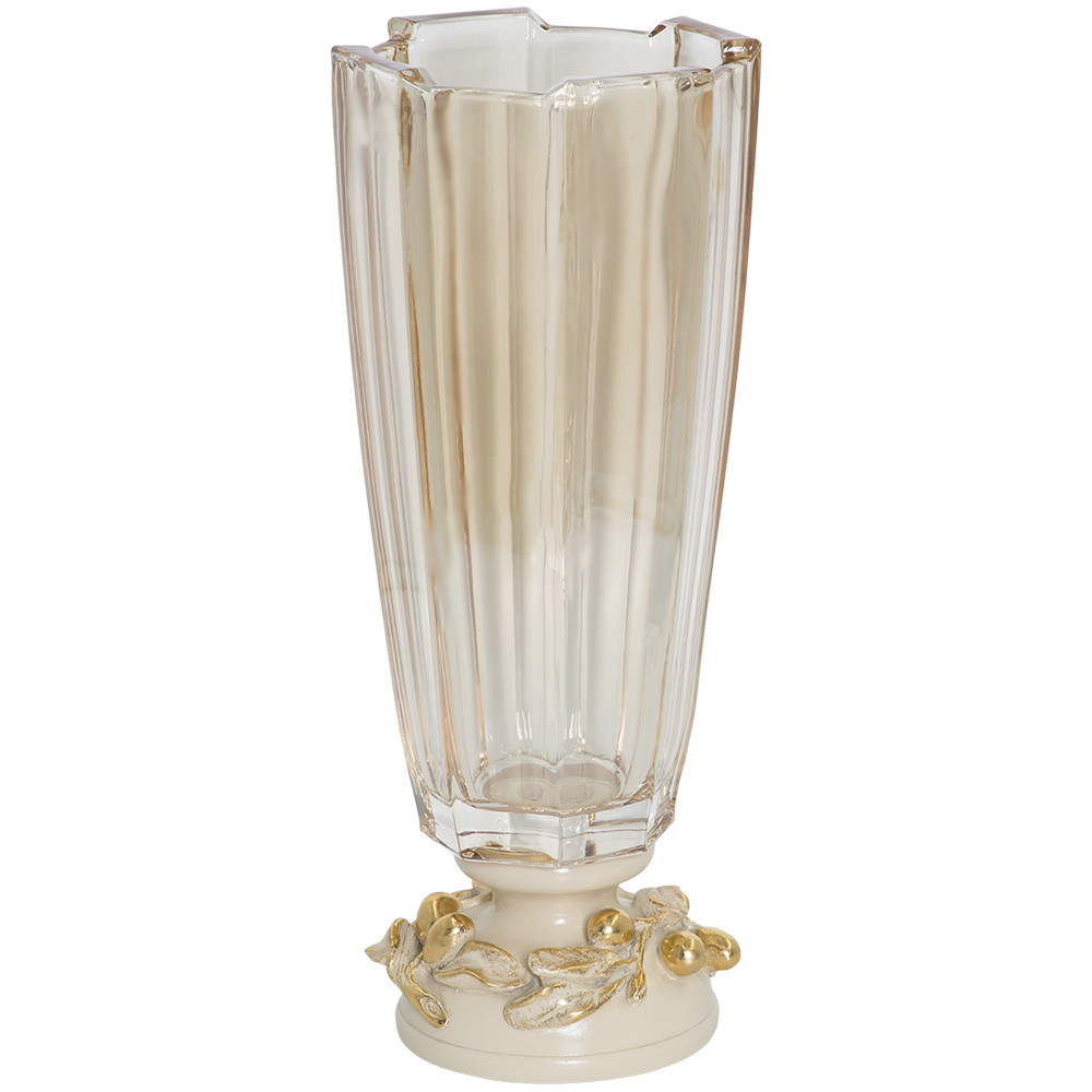 52102,52104 Фруктовница и ваза Oliva Branch Gold Айвори BOGACHO 4627179659929, 4627179659998 - Вид №4