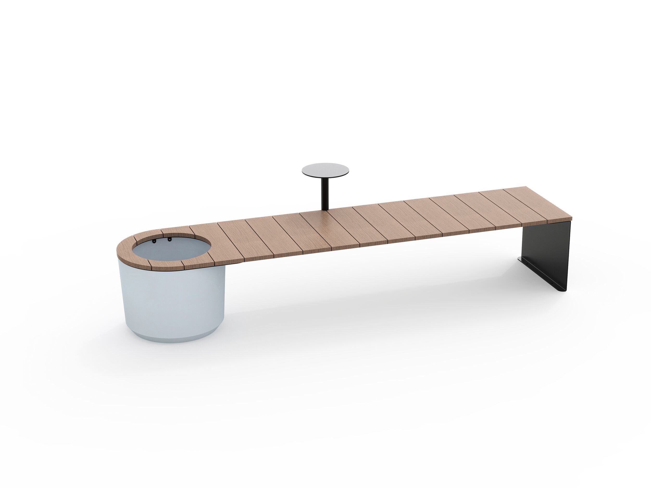 Бетонная скамейка со встроенным плантатором Betoni Simple Benches ARCH-00069808 - Вид №1