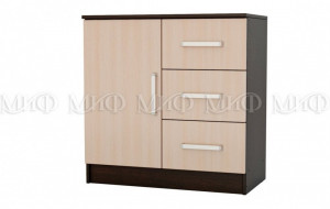 79165 Бася Комод 3 ящика 1 дверь Миф