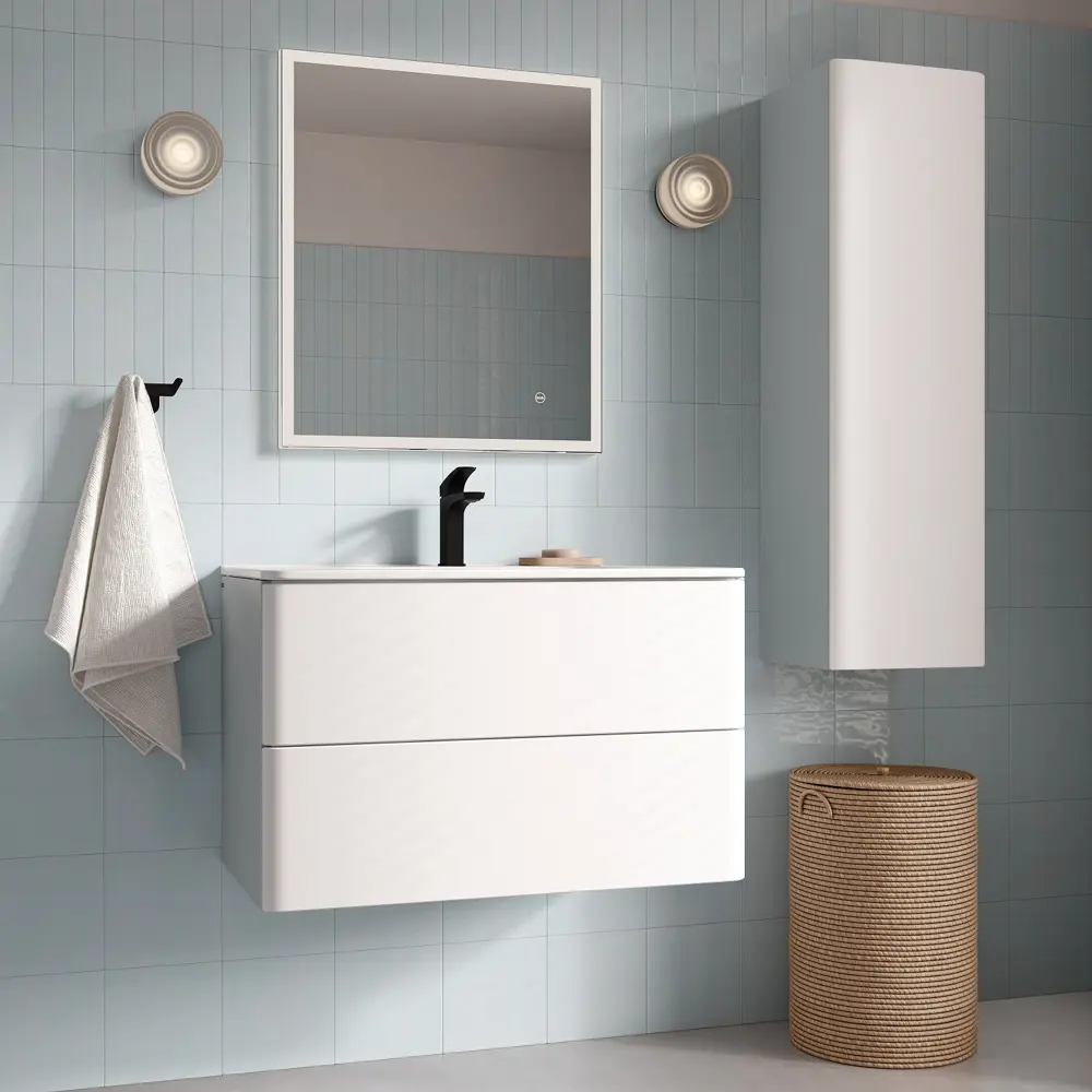 Комплект фасадов для тумбы Iddis Lahta 80 см LAH80W0i89 МДФ цвет белый STLM-2192867 - Вид №9