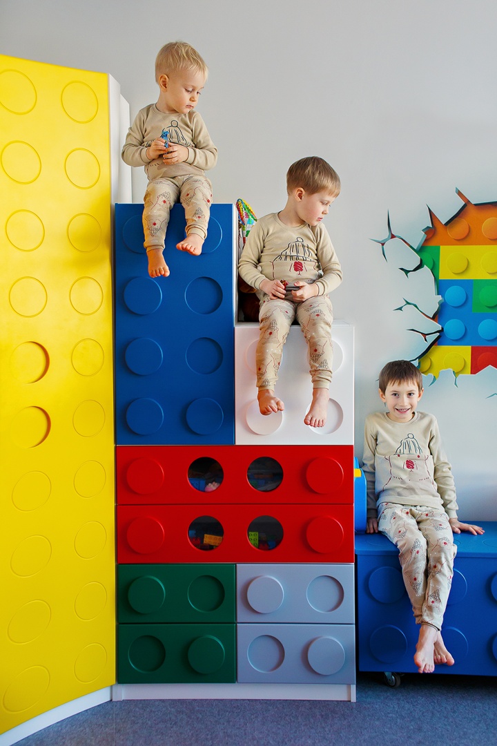 Шкаф детский однодверный "Леголенд" МАНДАРИН ЛЕГОЛЕНД 178727 Белый;голубой Santreyd  - Вид №10