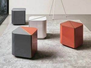 Meridiani Прикроватная тумбочка из лакированной древесины с ящиками Edition shine