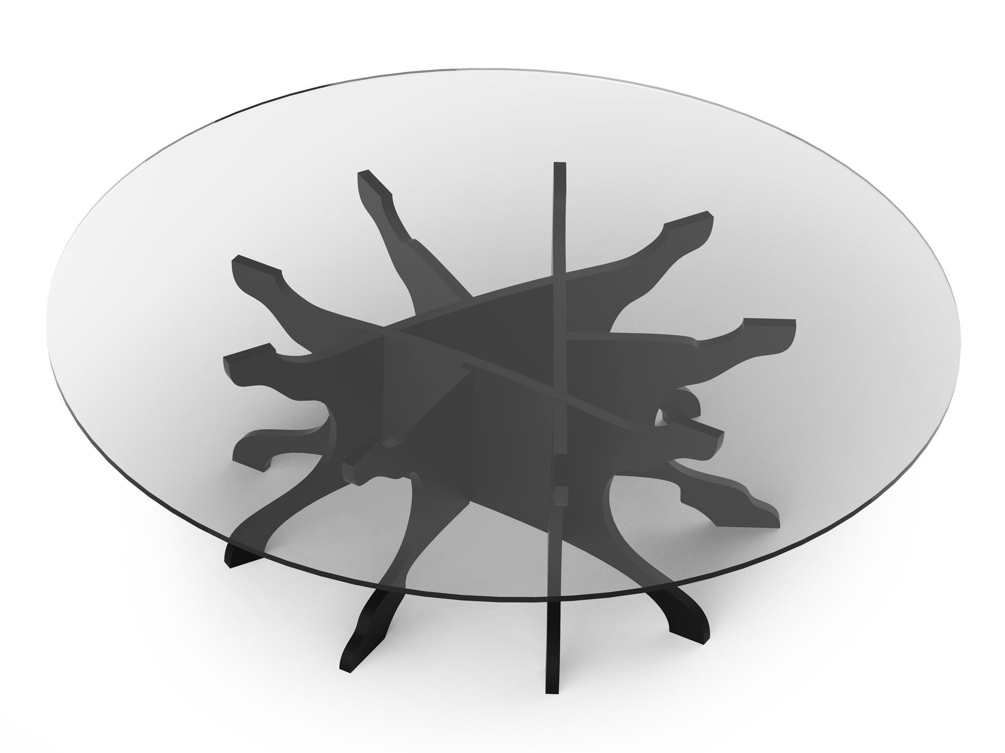 Березовый круглый низкий журнальный столик ALBEDO ARCH-00025604 - Вид №1