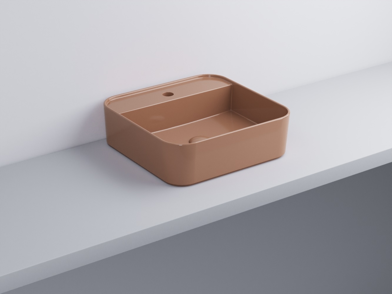 SHCOLAQF-NI Раковина квадрат одно отверстие под смеситель cielo Shui Comfort Ceramica Cielo