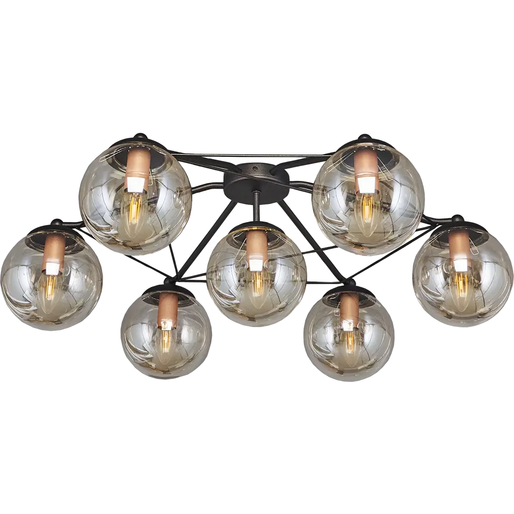 Люстра потолочная «Клер», 7 ламп, 14 м², цвет чёрный Vitaluce STLM-2128830