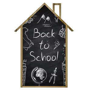 Магнитно-грифельная доска натуральное дерево "Домик" ЗАЯЦ  00-3859376 Бежевый