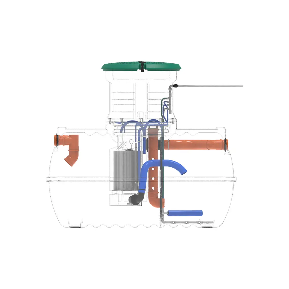 Станция биологической очистки четрыхкамерная Rostok Ground 4 1800 литров 800 л/сутки STLM-2113962 - Вид №10