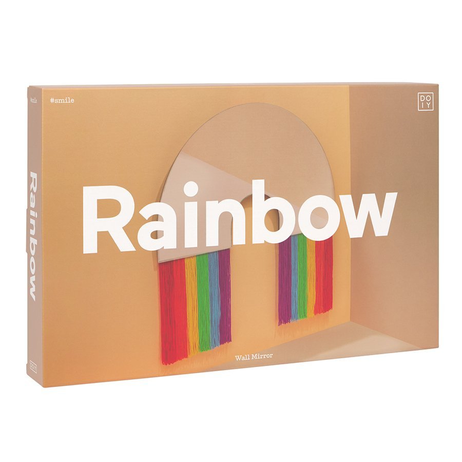 Зеркало настенное среднее разноцветное Rainbow DOIY ДИЗАЙНЕРСКИЕ 00-3880891 Желтый;зеленый;красный;разноцветный  - Вид №4