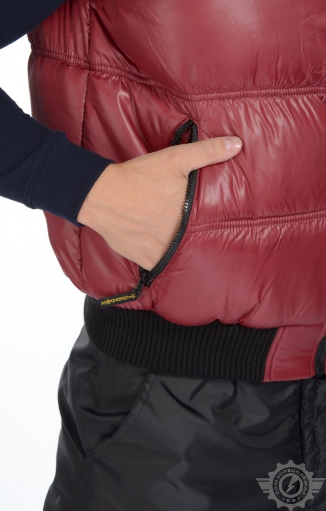 61197 Жилет "Комфорт" зимний бордо  Зимняя спецодежда  размер 44-46/170-176  - Вид №11