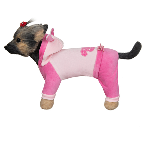 ПР0048064 Комбинезон для собак велюровый "Зайка"-3 28см Dogmoda 