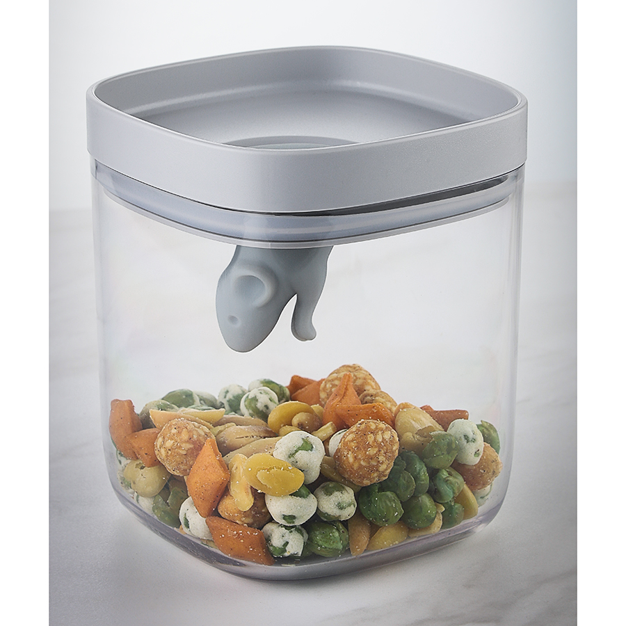 QL10345-CL-GY Контейнер для пищевых продуктов lucky mouse 0,6 л Qualy  - Вид №10