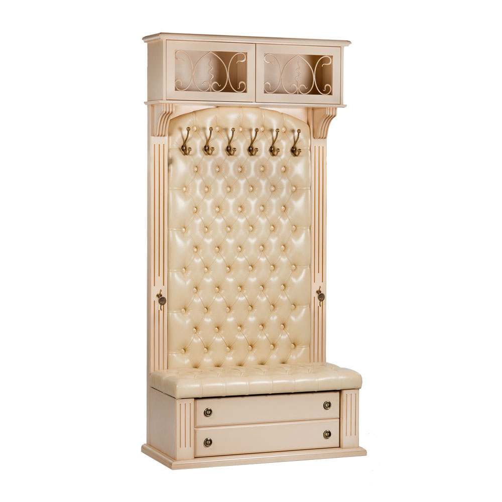 11258 Прихожая с ящиком и полкой Тауэр Гранд 1/1 Айвори Беж BOGACHO 4627138221754