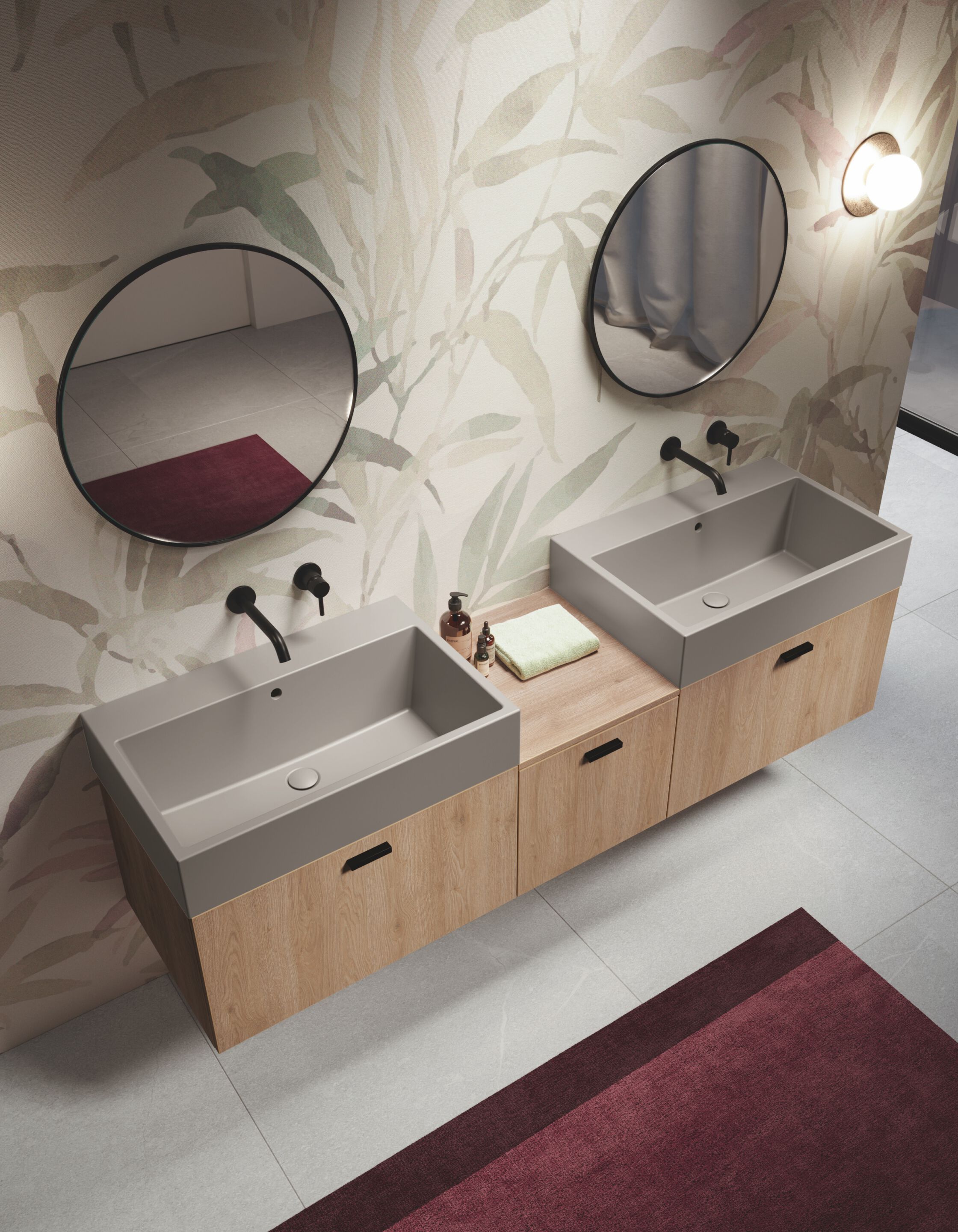 Двойной подвесной умывальник COLAVENE оборки ARCH-00115557 - Вид №2