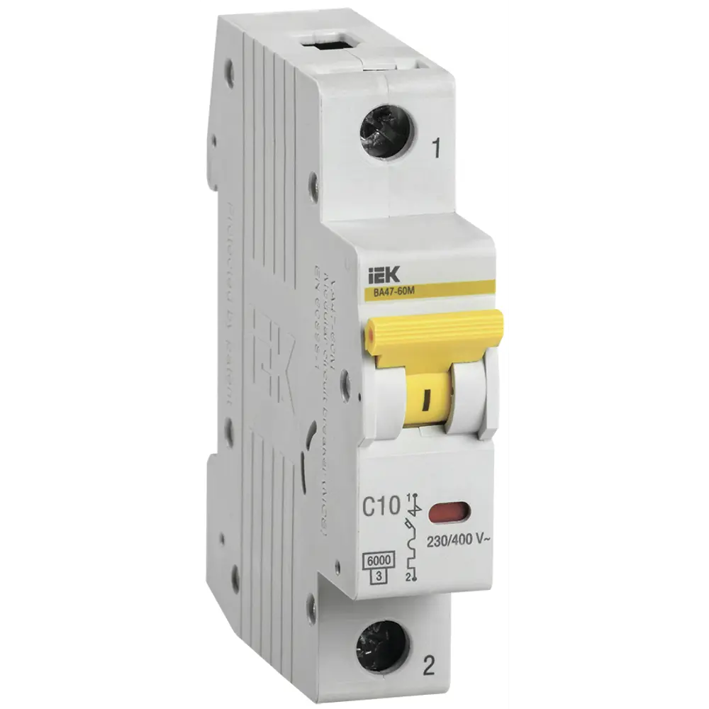 Автоматический выключатель IEK ВА47-60M для бытовых сетей 10А 82656895 STLM-0032964