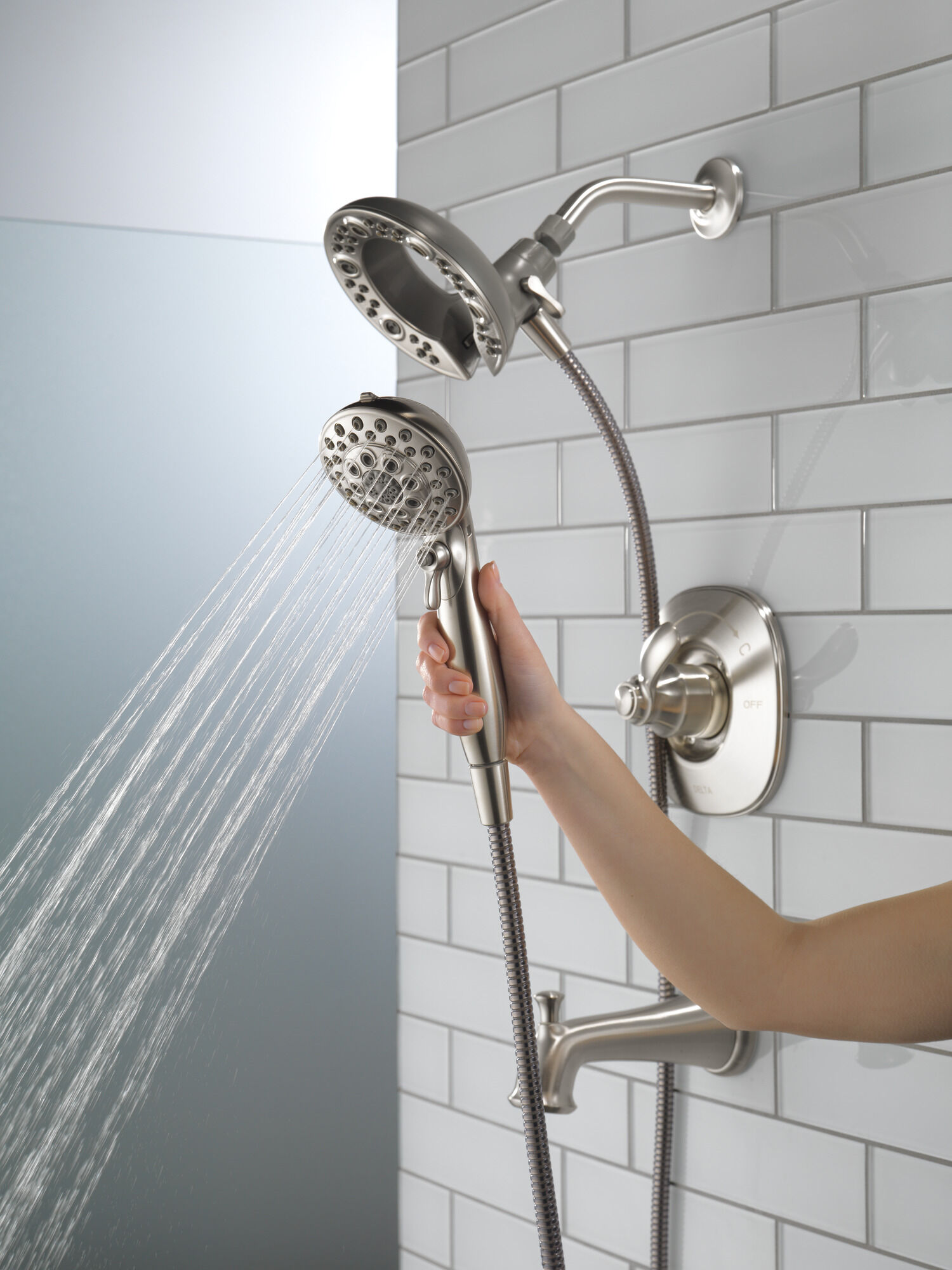 144710-SS-I20 Ванна и душ Monitor® серии 14 с In2ition® Delta Faucet Nura Нержавеющая сталь - Вид №6