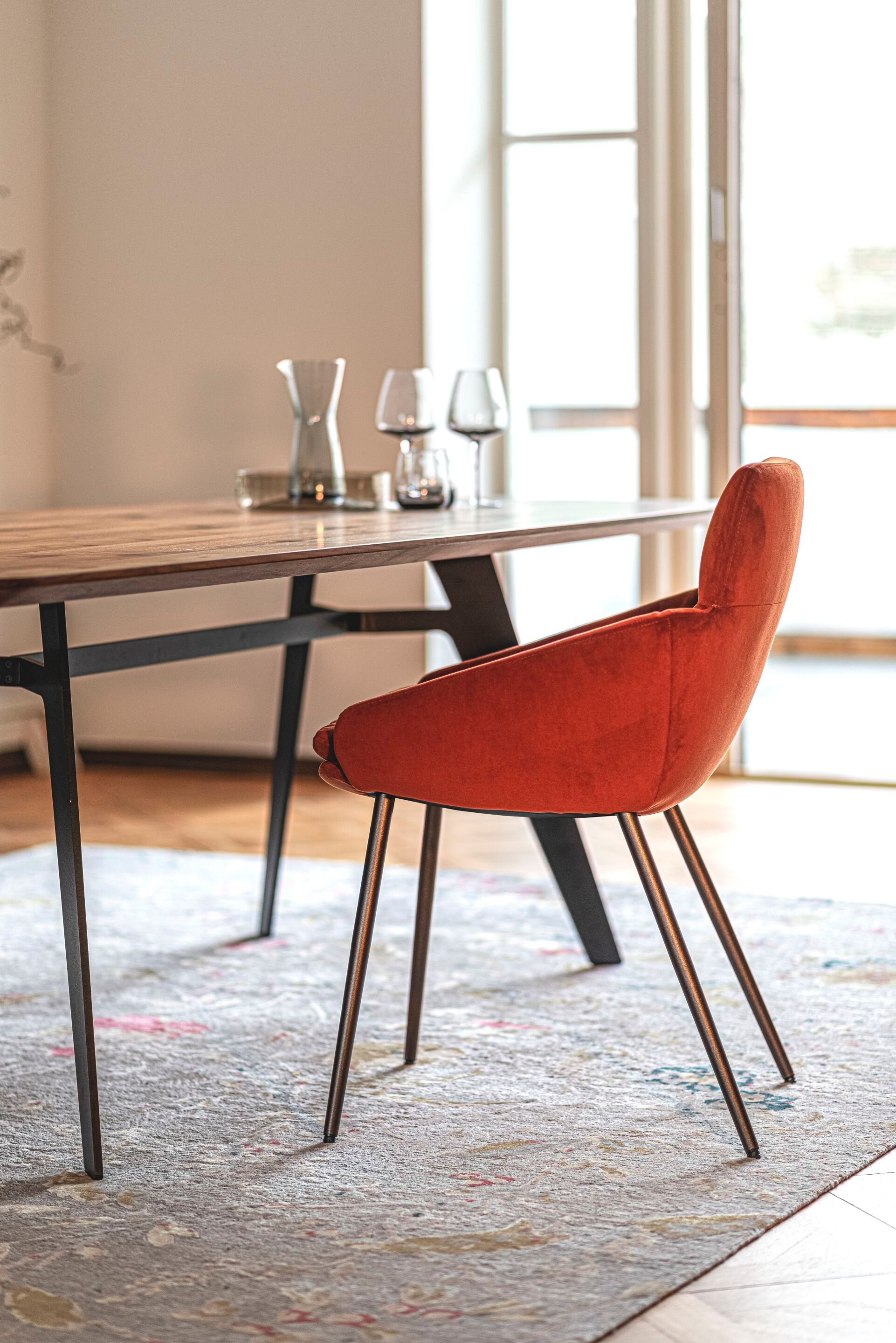 Мягкий стул с низкими подлокотниками и основанием с 4 ножками KFF Faye ARCH-00127793 - Вид №5