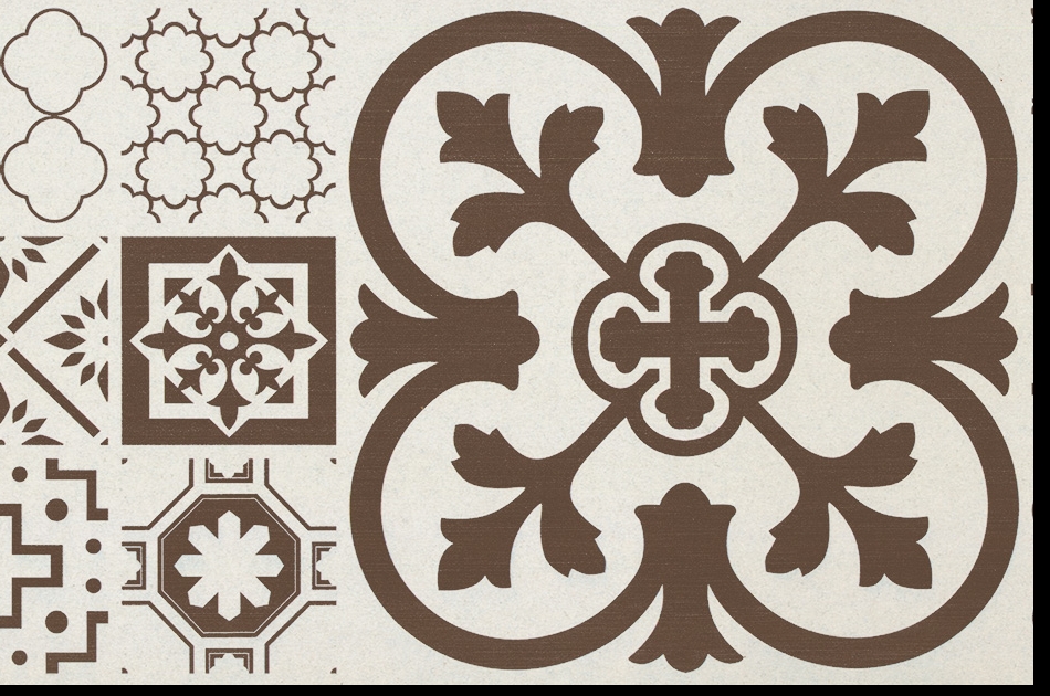 540 050 14 Печатный пробковый пол с разным дизайном Retile Brown GRANORTE Vita Decor - Вид №1