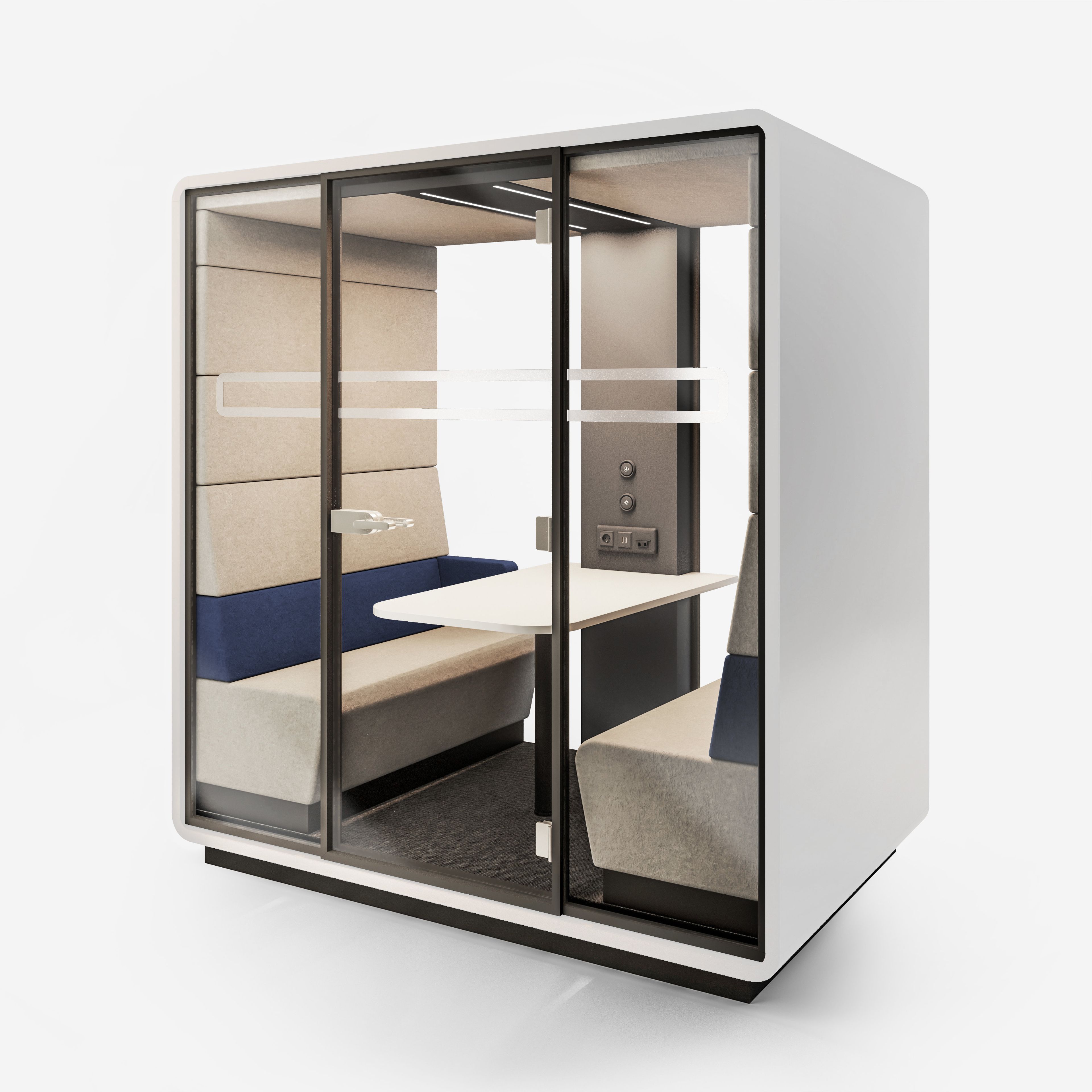 Многосторонняя акустическая офисная кабина со встроенным освещением Mikomax Smart Office Hushoffice ARCH-00086277 - Вид №19