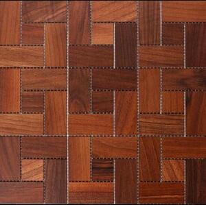 Мозаика и 3D панели из дерева Da Vinci Мозаика Ritmo 071 Орех американский Селект (Гладкая) 324х324 мм.