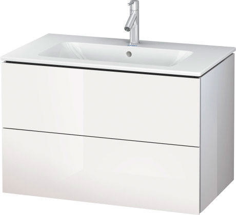 LC624104040 Тумбочка подвесная L-Cube #LC6241 820 x 481 мм Черный глянцевый лак Duravit - Вид №3