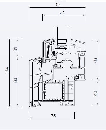 Diquigiovanni Окна из алюминия и ПВХ с двойным остеклением Dqg 70 evo mix sun-id-1493243 - Вид №2
