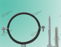 Хомут металл. (М8) 60-64 (2) с дюбелем POLITRON 2014358