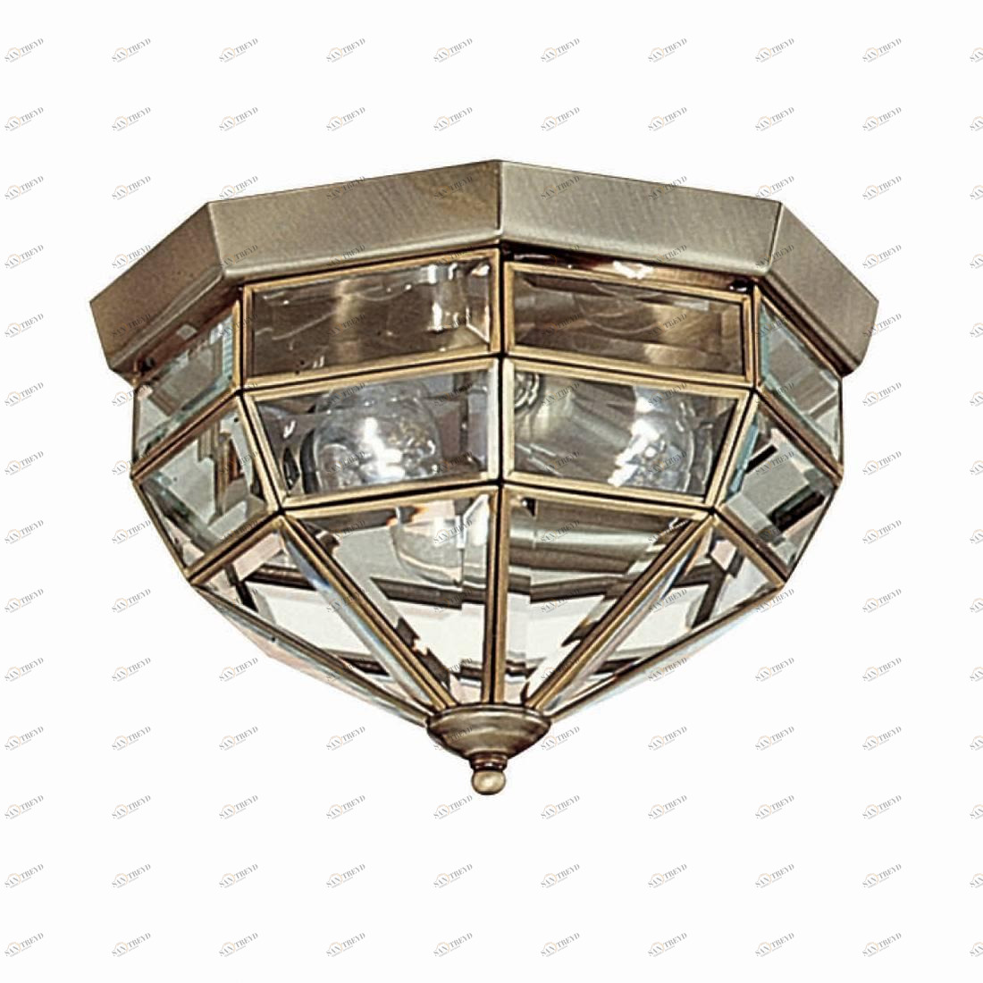 Потолочный светильник Ideal Lux Norma PL3 Brunito IDEAL LUX ПОД СТАРИНУ 082966 Прозрачный;серебро 