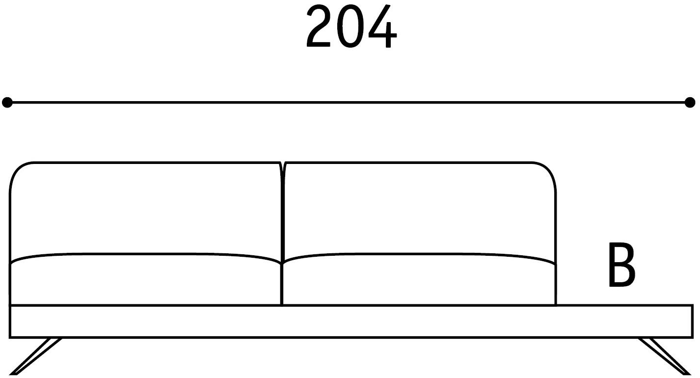 Febal Casa 3-х местный тканевый диван с подголовником Scena sun-id-1397588 - Вид №15