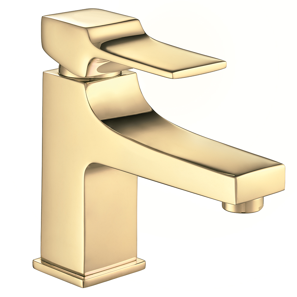 102808892st  Смеситель для раковины Caro - Экономия воды - Золотой вид Eca  - Вид №1