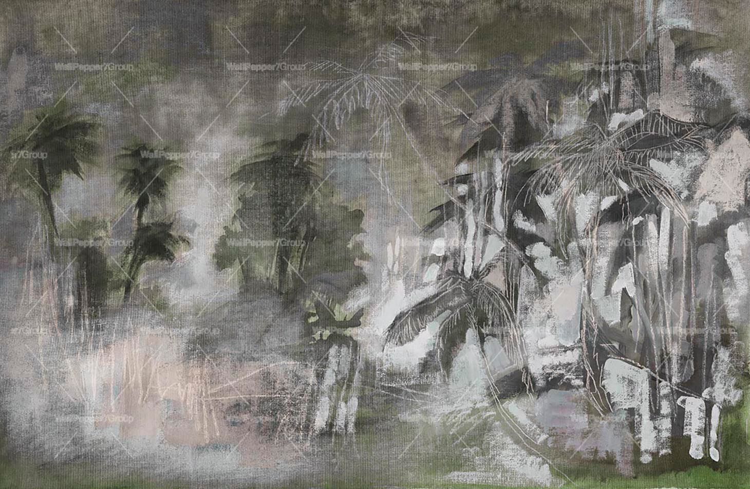 Тропические обои ПВХ бесплатно, экологически чистые, моющиеся WallPepper DEJA VU ARCH-00048640 - Вид №4