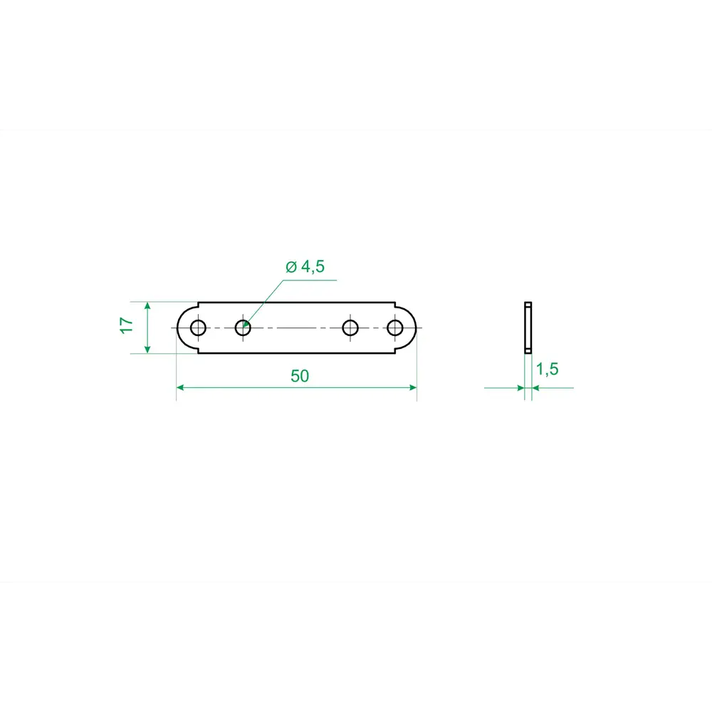 Santreyd Пластина крепежная узкая для мебели 50x17 мм 84857746 STLM-0056232 - Вид №3