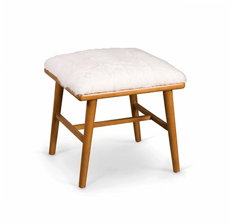 Mambo Unlimited Ideas Низкий табурет, обитый кожей Nano sun-id-1487906 - Вид №1