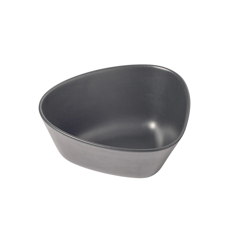 990167 Тарелка глубокая 1 шт (22х20х10см) каменная керамика, черная;LIND DNA 