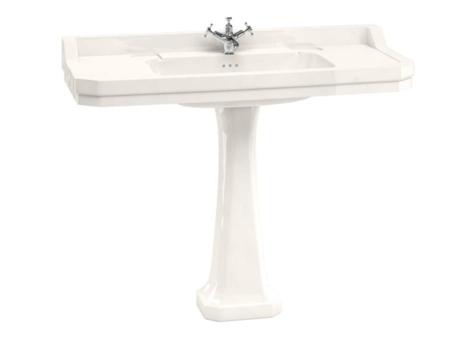 Одинарный прямоугольный умывальник из витрин на колонне Burlington Эдвардианская ARCH-00022477 - Вид №1