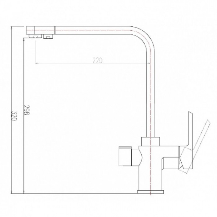 Zorg ZR 334 YF Satin Смеситель для кухни Zorg 305х230  - Вид №2