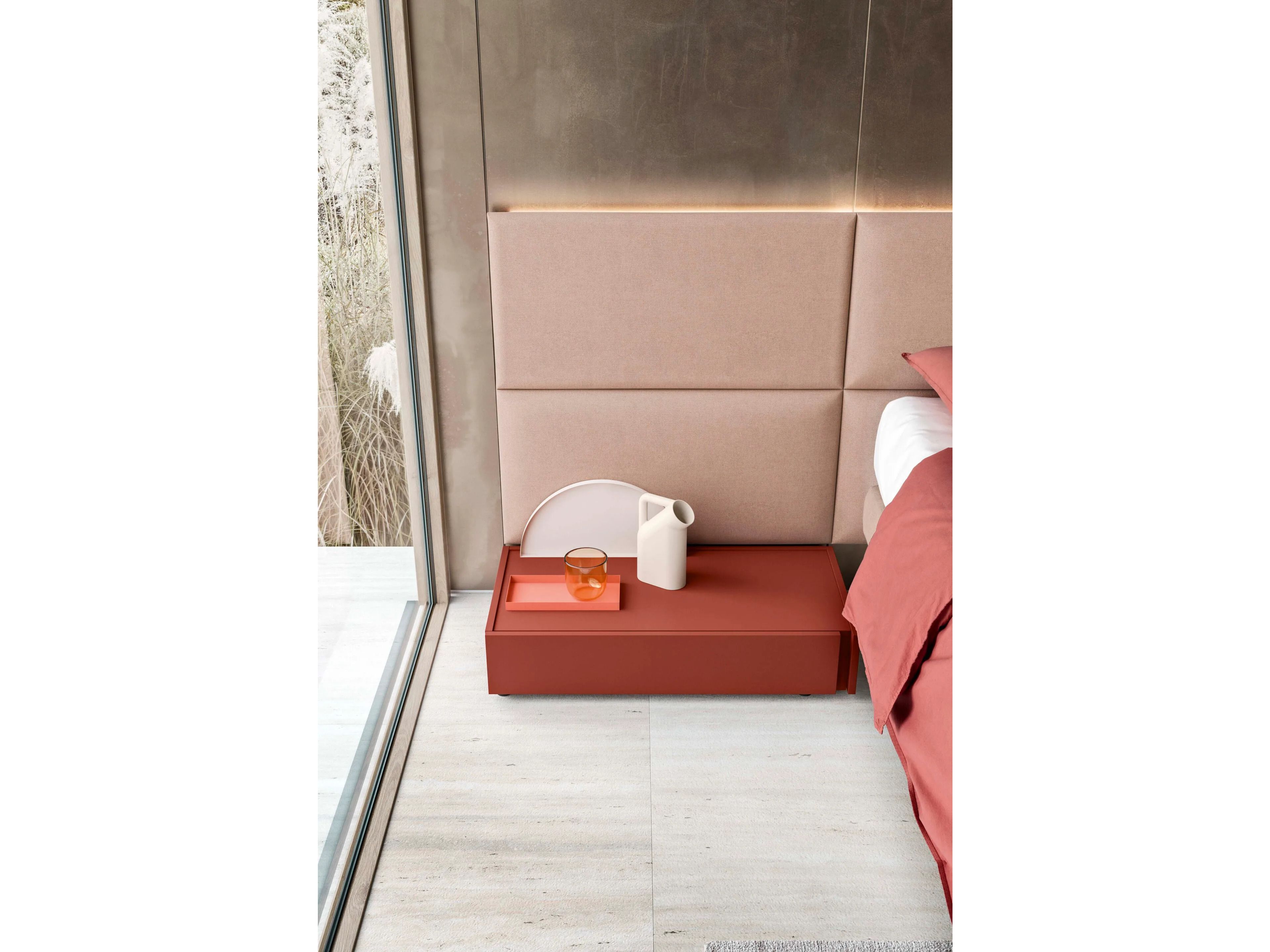 Высокое изголовье для двуспальной кровати со встроенными тумбочками Alf DaFrè SUITE SYSTEM 2 ARCH-00143538 - Вид №6